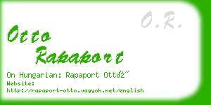 otto rapaport business card